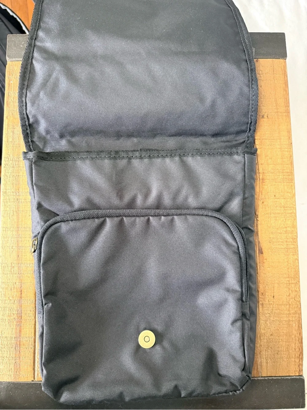 Eddie Bauer Black Vertical Messenger Crossbody Bag